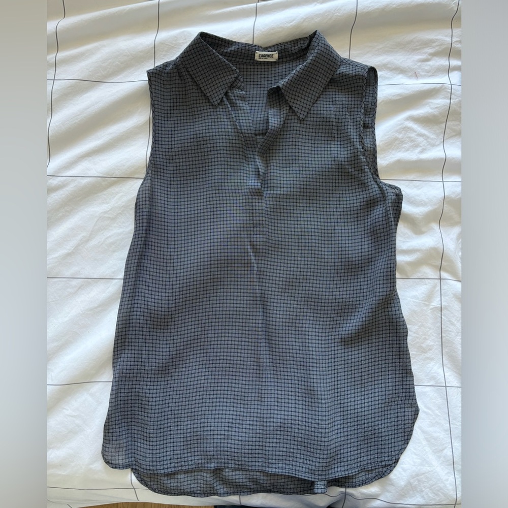 L’Agence Sleeveless Collared Top